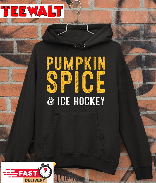 Pumpkin Spice Latte Ice Hockey Funny Halloween Costume Shirt