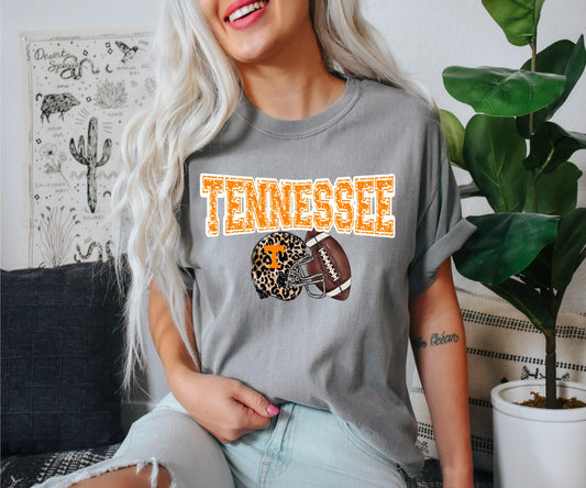 Retro Tennessee Leopard Football Vols Distressed Apparel