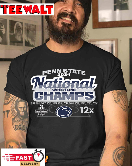 Penn State Nittany Lions National Champs Wrestling 2024 T-Shirt