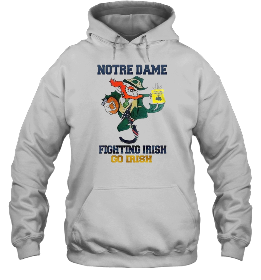 Notre Dame Fighting Irish Play Like Champions Today Go Irish Mascot T-Shirt