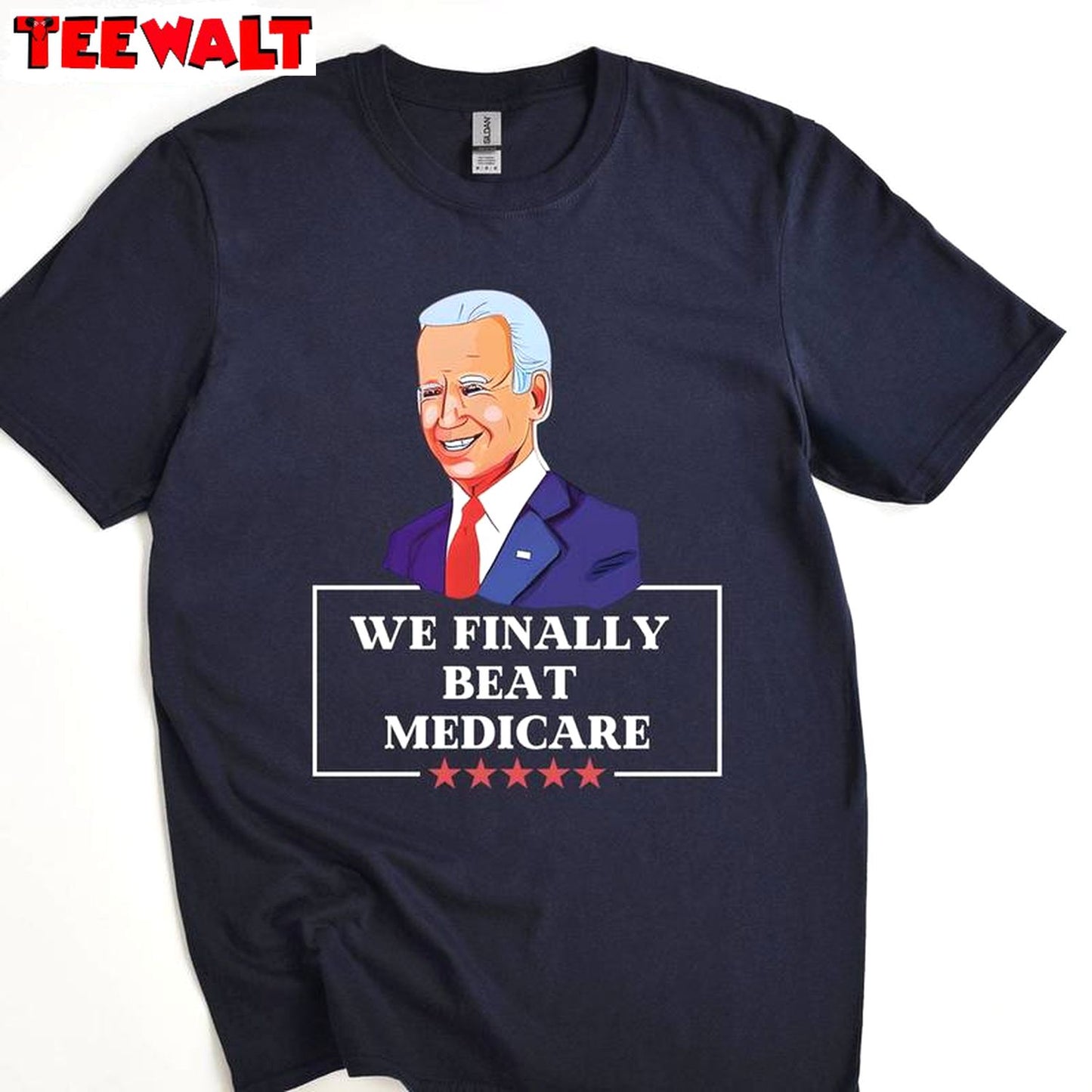 Funny Anti Biden T Shirt, Unique We Finally Beat Medicare