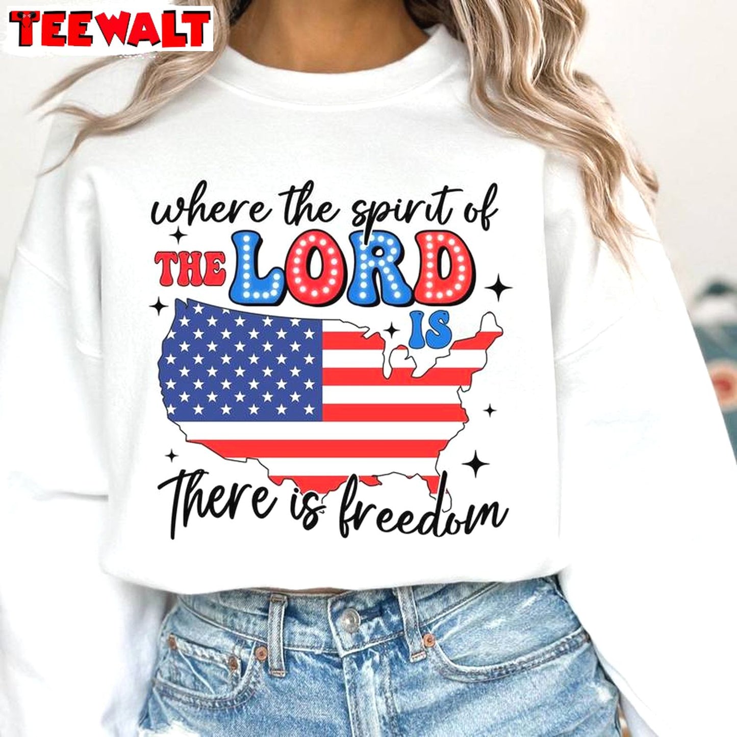 Limited Where The Spirit Of The Lord Is There Is Freedom Shirt, Christian Crewneck Long Sleeve