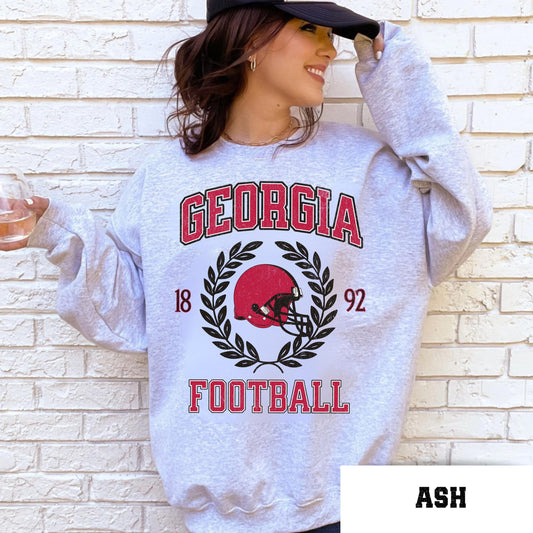 Georgia Football Sweatshirt, Comfort Colors Varsity College Game Day Shirt