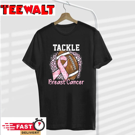 Tackle Breast Cancer Month American Football Game Day Vibes T-Shirt