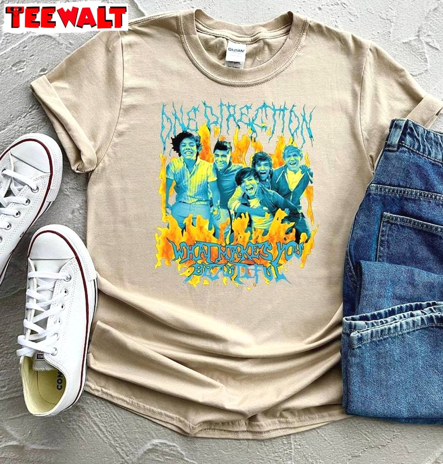 Creative One Direction Shirt, Trendy Crewneck Long Sleeve Gift For Fans