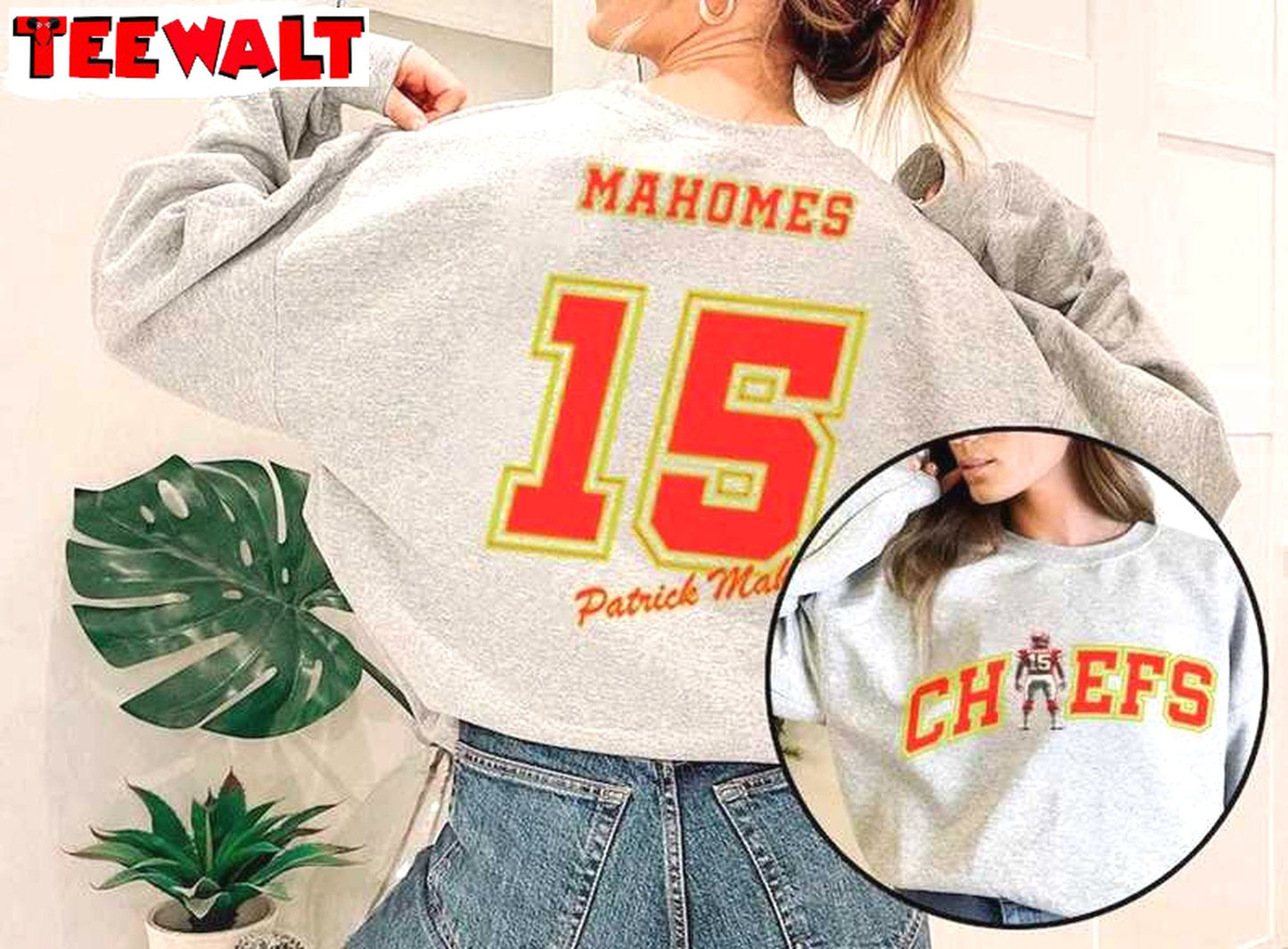 Kansas City Football Crewneck Sweatshirt, Vintage Style Patrick Mahomes Shirt, For Family