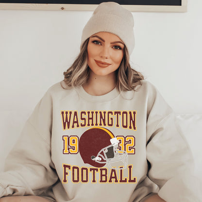 Washington Football Crewneck Sweatshirt - Vintage Inspired Washington Shirt