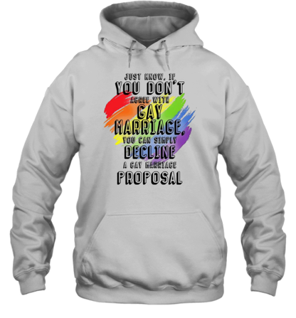 Just Know If You Don&#39T Agree With Gay Marriage T-Shirt