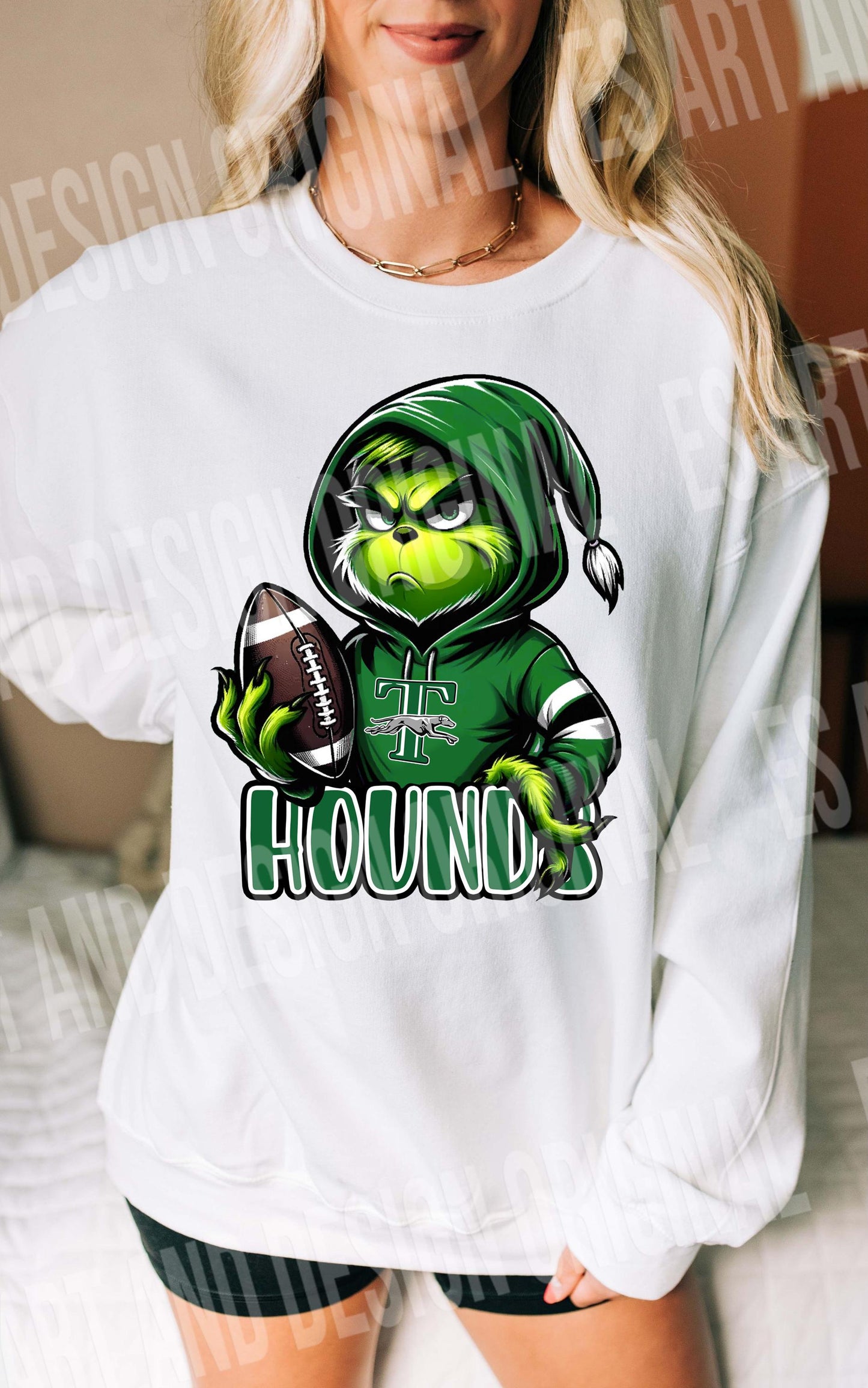 Taft Hounds Football Grinch Graphic Tee - Comfortable Fit