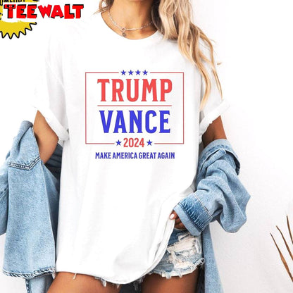 Awesome Trump Vance Shirt, Groovy Trump 2024 Election Tee Tops Sweater