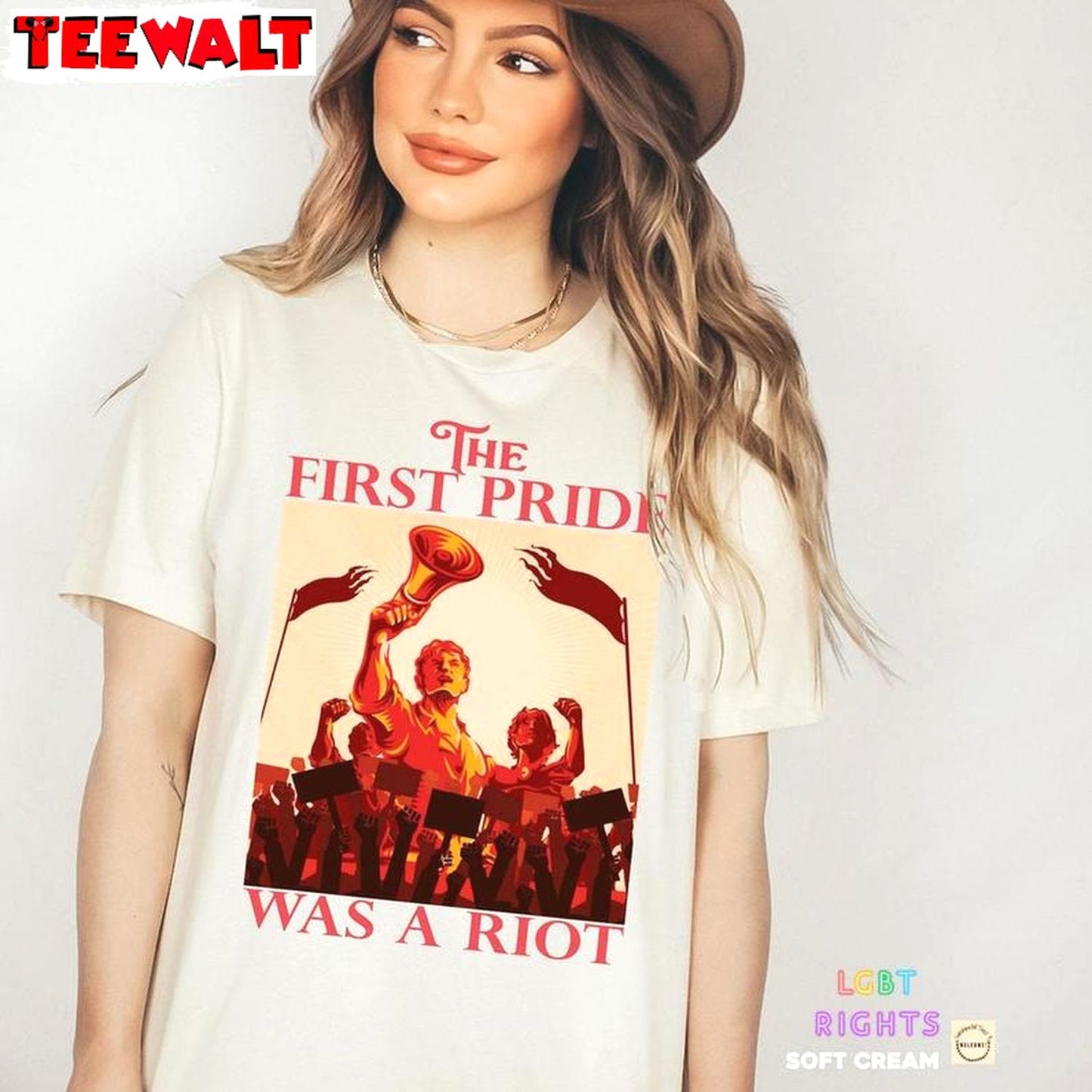 Vintage The First Pride Was A Riot Shirt, Lgbt Quote Long Sleeve