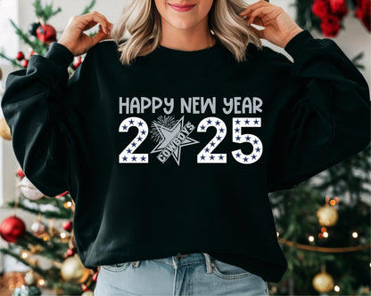 Happy New Year Western Cow Farm Party Tee