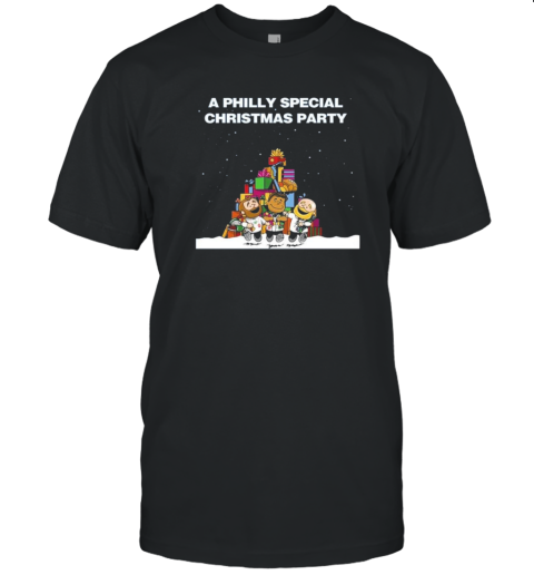 Jason Kelce Lane Johnson Jordan Mailata A Philly Special Christmas Party T-Shirt