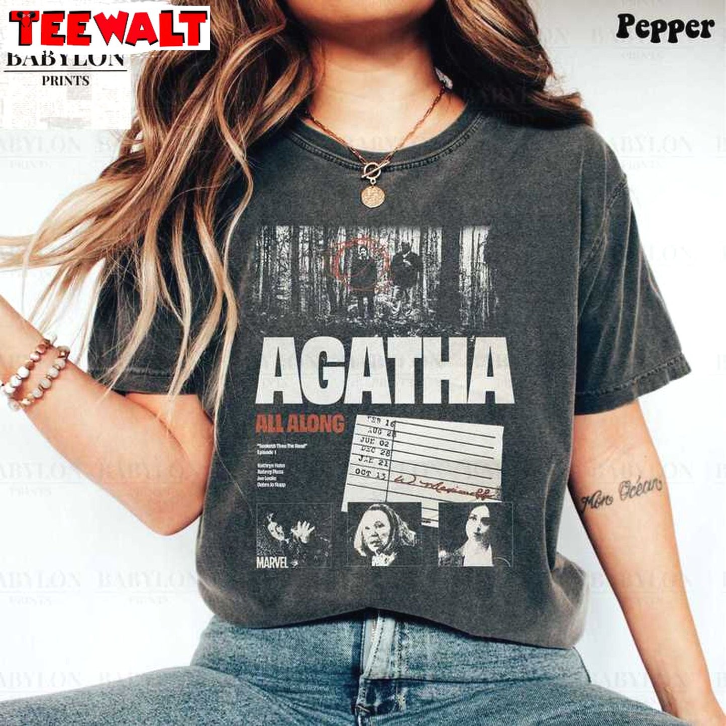 Agatha All Along Episode T Shirt, Marvel Show D1sney Wandavision Shirt, For Family