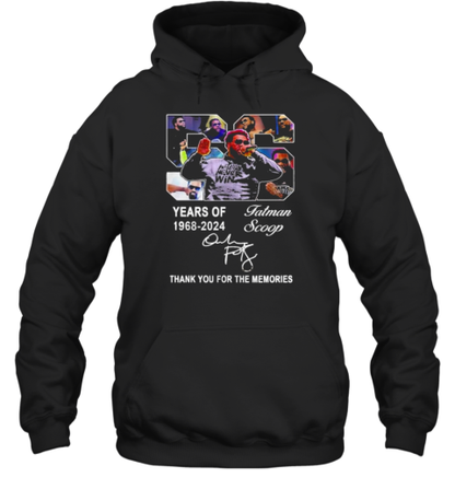 Fatman Scoop 56 Years Of 1968 2024 Thank You For The Memories T-Shirt