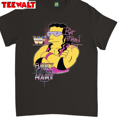 Bret Hitman Hart Shirt, Trendy Long Sleeve Sweater