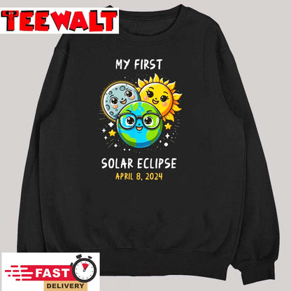 My First Total Solar Eclipse April 8 2024 Toddler Kids T-Shirt