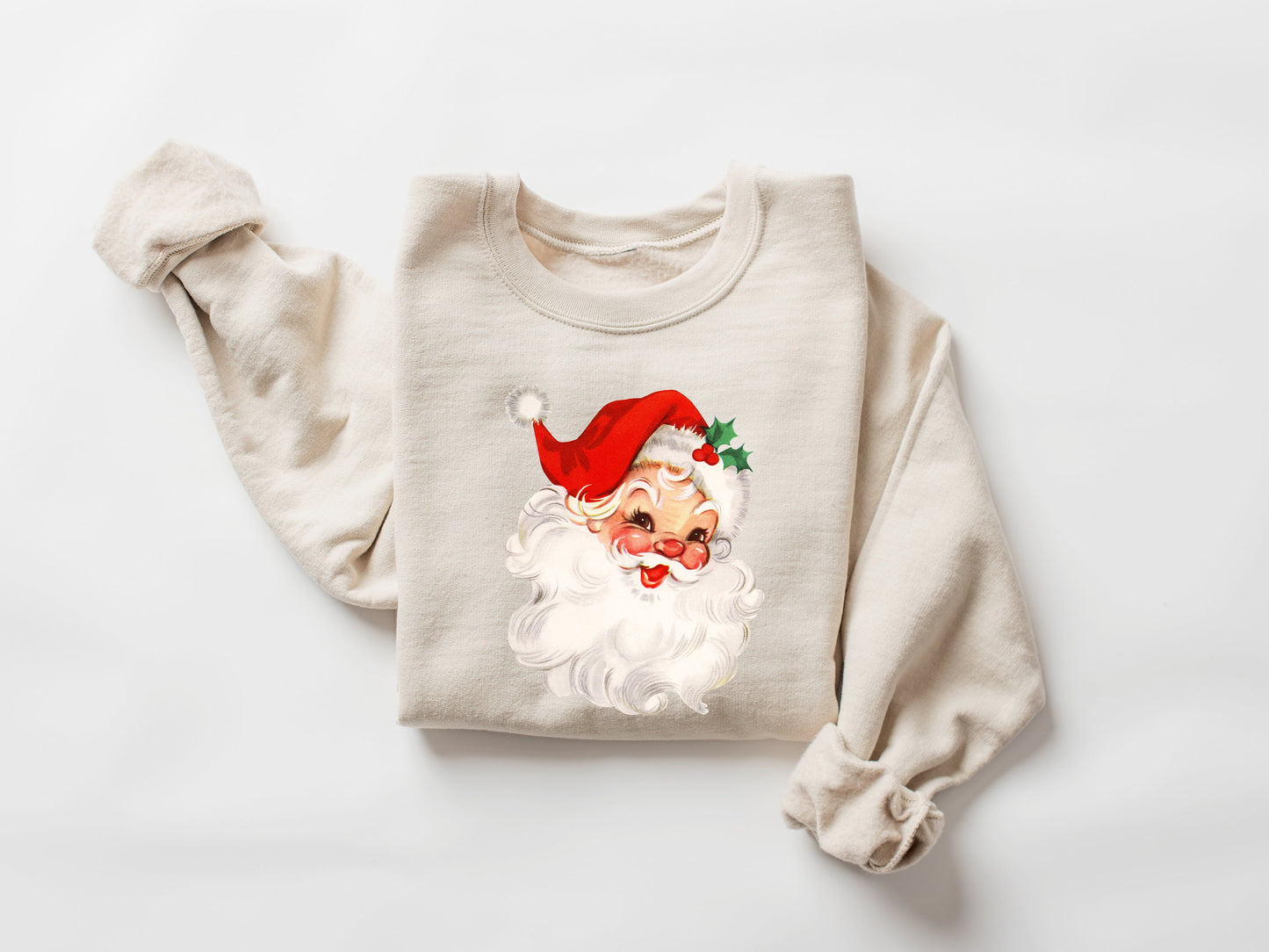 Cute Retro Santa Holiday Tee Trendy Xmas Design