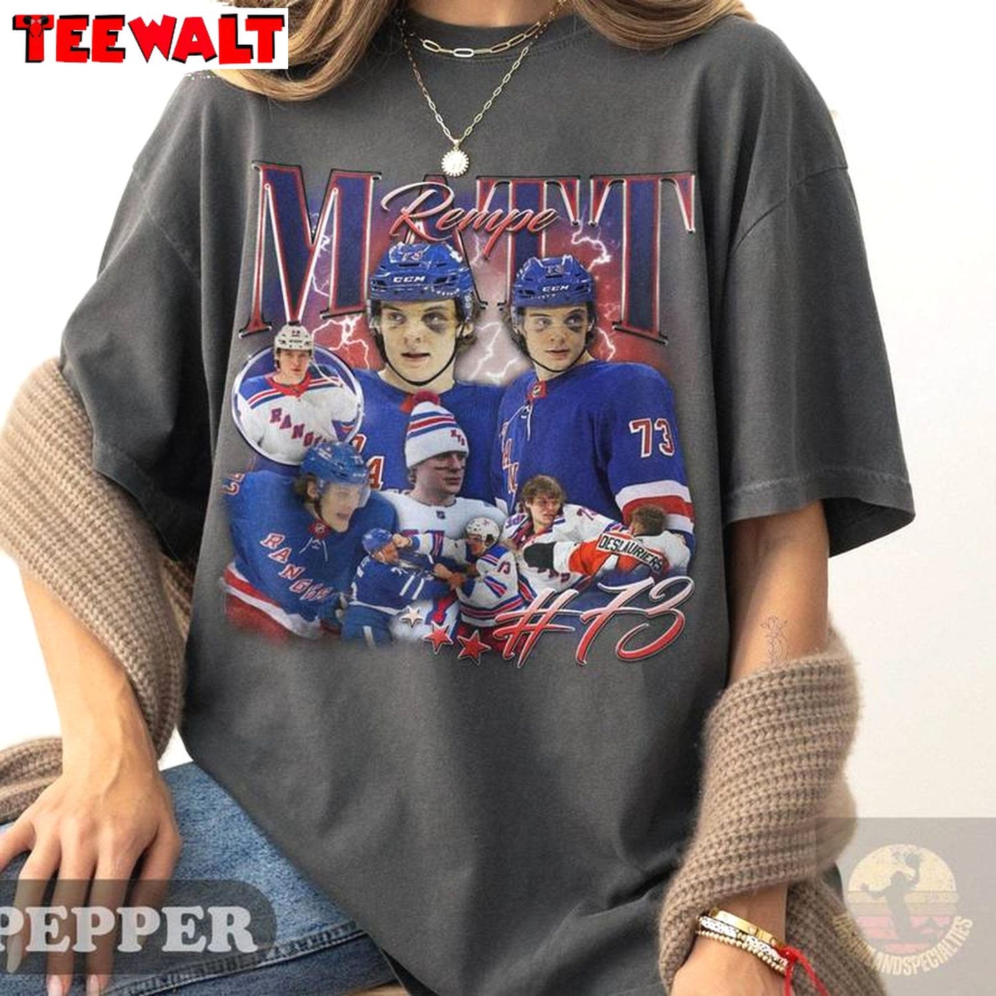 Trendy Matt Rempe Shirt, Comfort Rangers Hockey Short Sleeve Long Sleeve