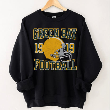 Green Bay Football Sweatshirt - Vintage Style Packers Crewneck Sweater