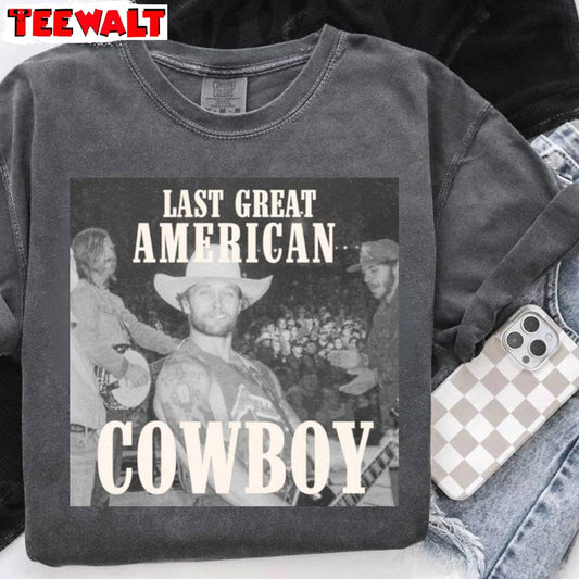 Last Great American Cowboy Unisex Hoodie, Trendy Zach Bryan Tour Shirt Sweater