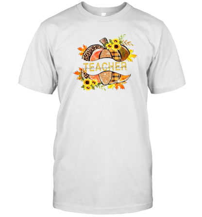 A Shining Halloween Pumpkin Teacher T-Shirt