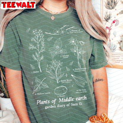 Comfort Garden Diary Shirt, Trendy Crewneck Sweatshirt T-shirt