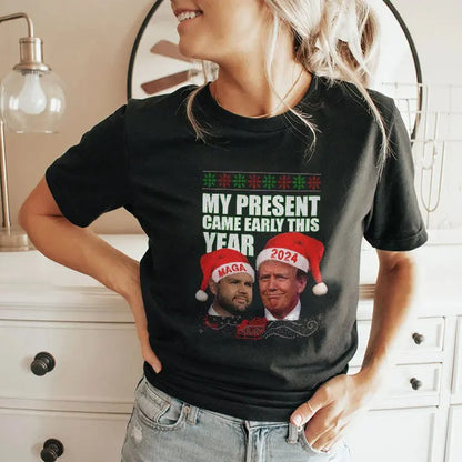 Trump Vance My Present Came Early This Year 2024 Christmas Shirt