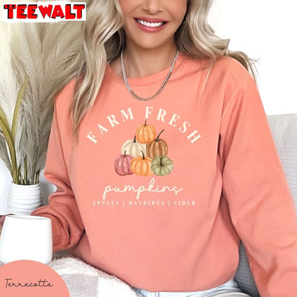 Farm Fresh Pumpkins Sweatshirt, Farm Fresh Fall Shirt