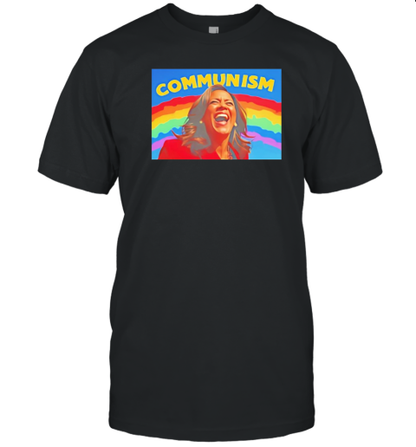 Communist Kamala Harris Laughing Rainbow T-Shirt