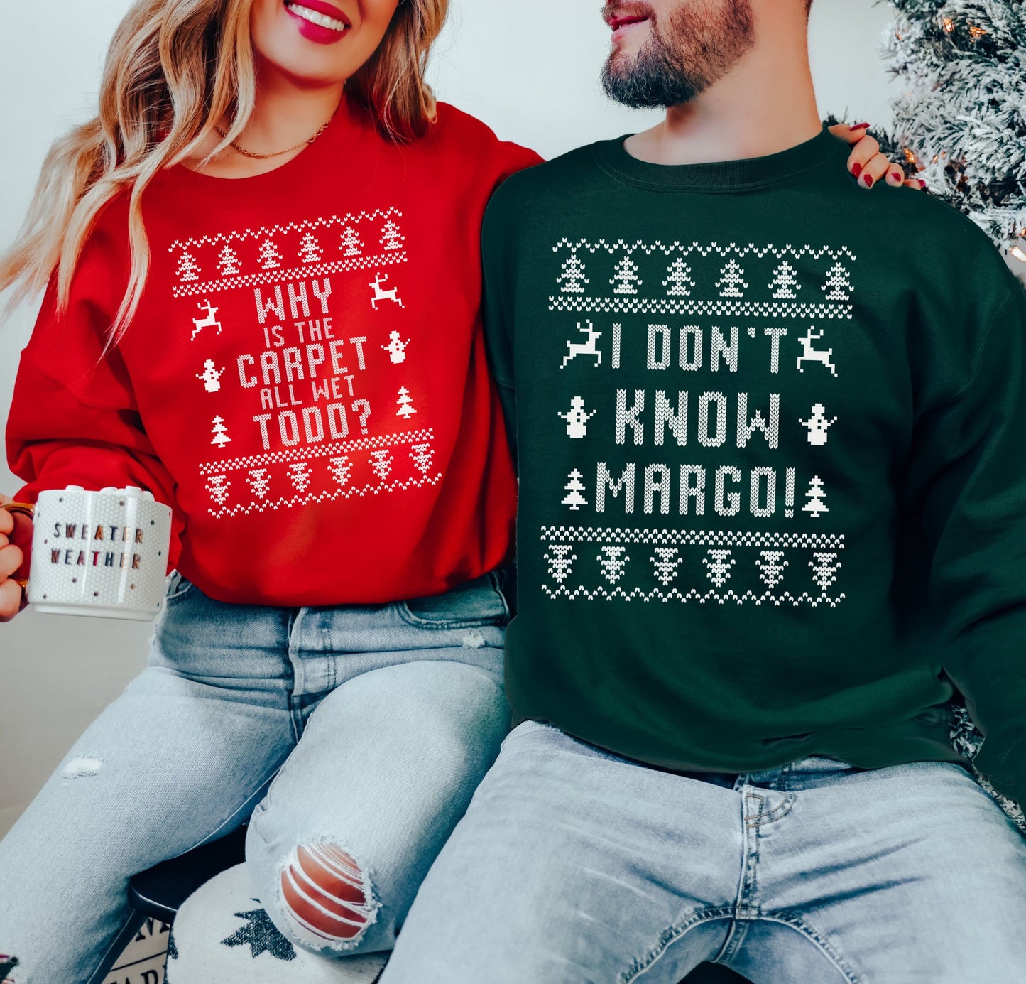 Christmas Vacation Todd And Margo Matching Couple Sweatshirt