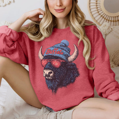 Buffalo Football Crewneck Sweatshirt - Vintage Fan Game Day