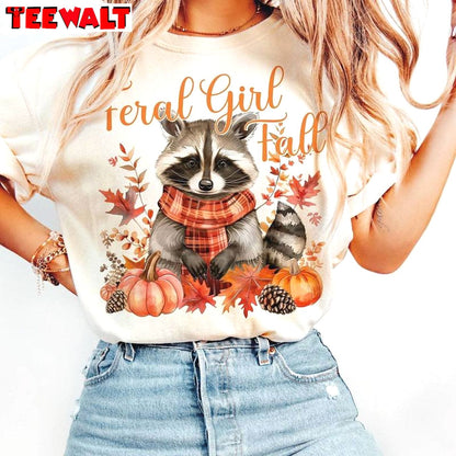 Funny Feral Girl Fall Unisex Hoodie, Trendy Feral Girl Autumn