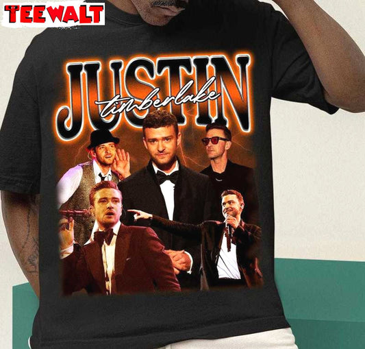 Retro Justin Timberlake Shirt, Must Have Short Sleeve Crewneck Gift For Fan