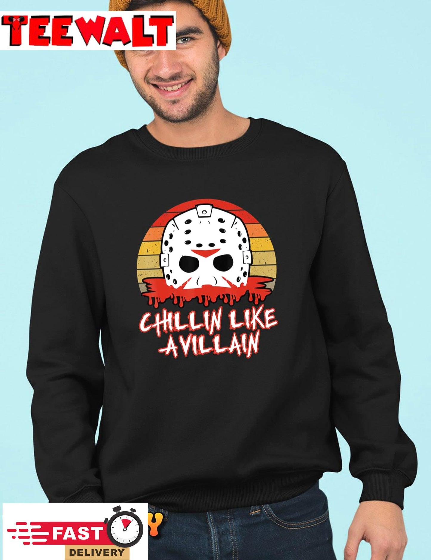 Chillin Like a Villain Funny Slasher Horror Movie Fan T-Shirt