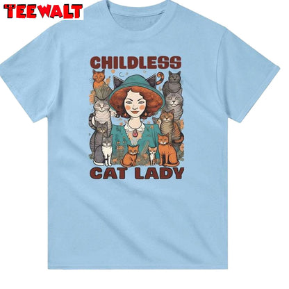 Unique Childless Cat Lady Shirt, Anti Republican Long Sleeve Tee Tops