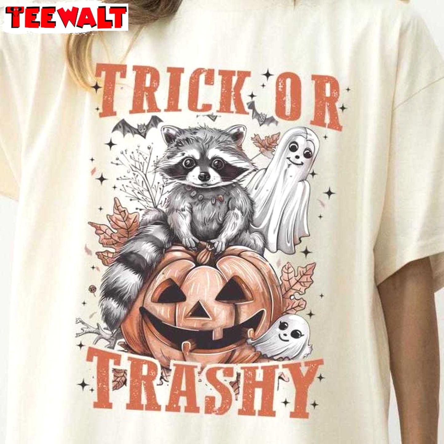 Comfort Trick Or Trashy Racoon Halloween Shirt, Cute Raccoon