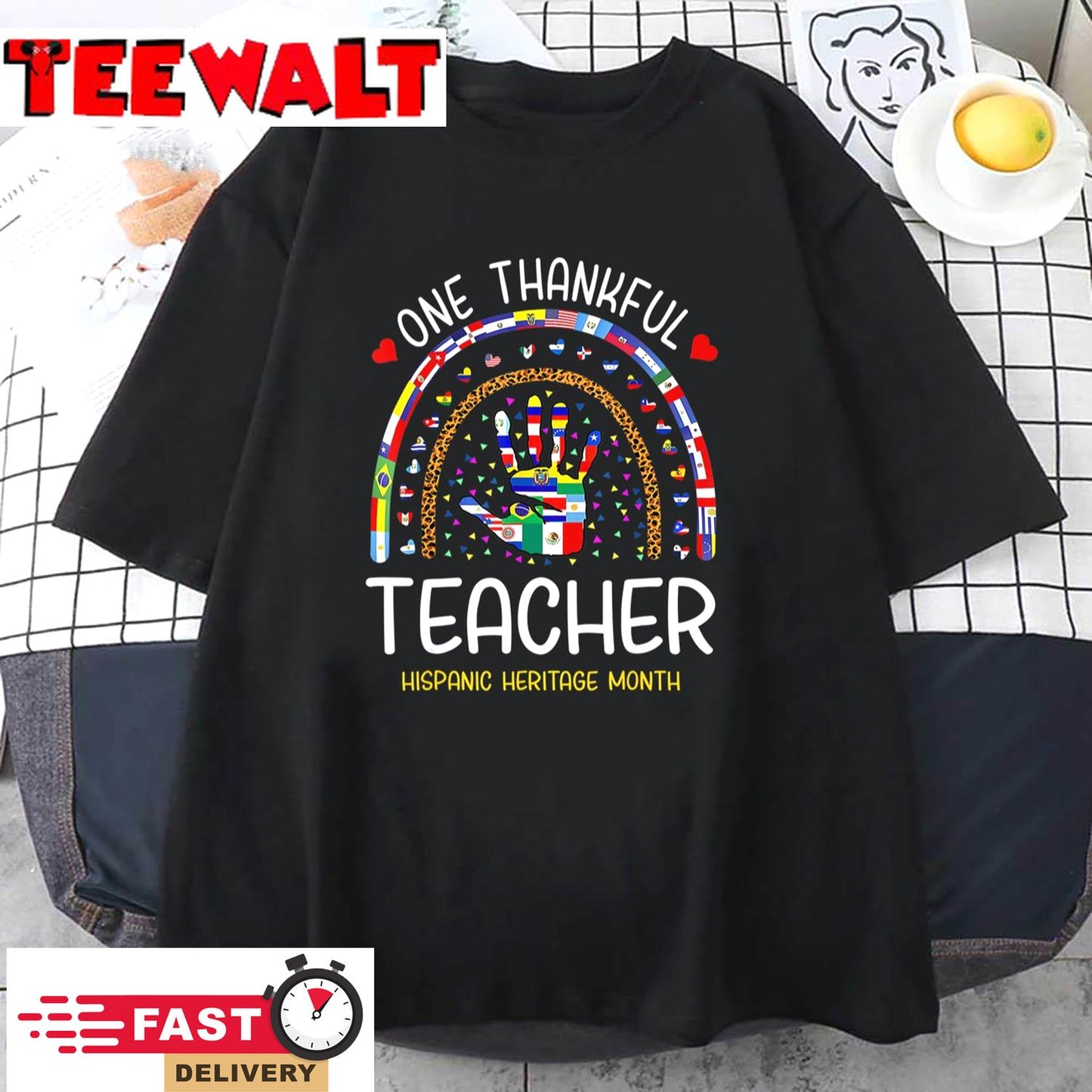 One Thankful Teacher Hispanic Heritage month Countries T-Shirt