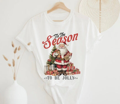 Retro Santa Blowing Bubble Merry Christmas Shirt