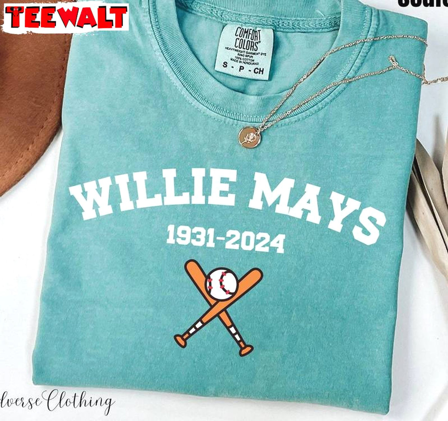 Limited Rip Mays 24 Unisex T Shirt , Groovy Willie Mays Shirt Unisex Hoodie