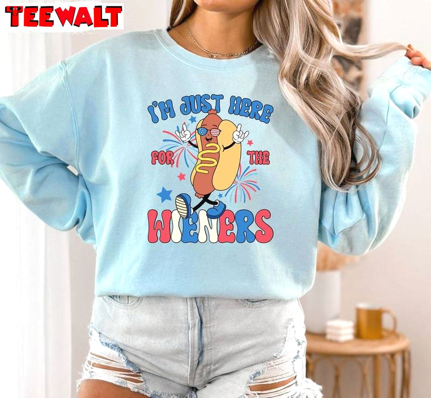 Comfort Hot Dog Unisex Hoodie, Must Have Just Here For The Wieners