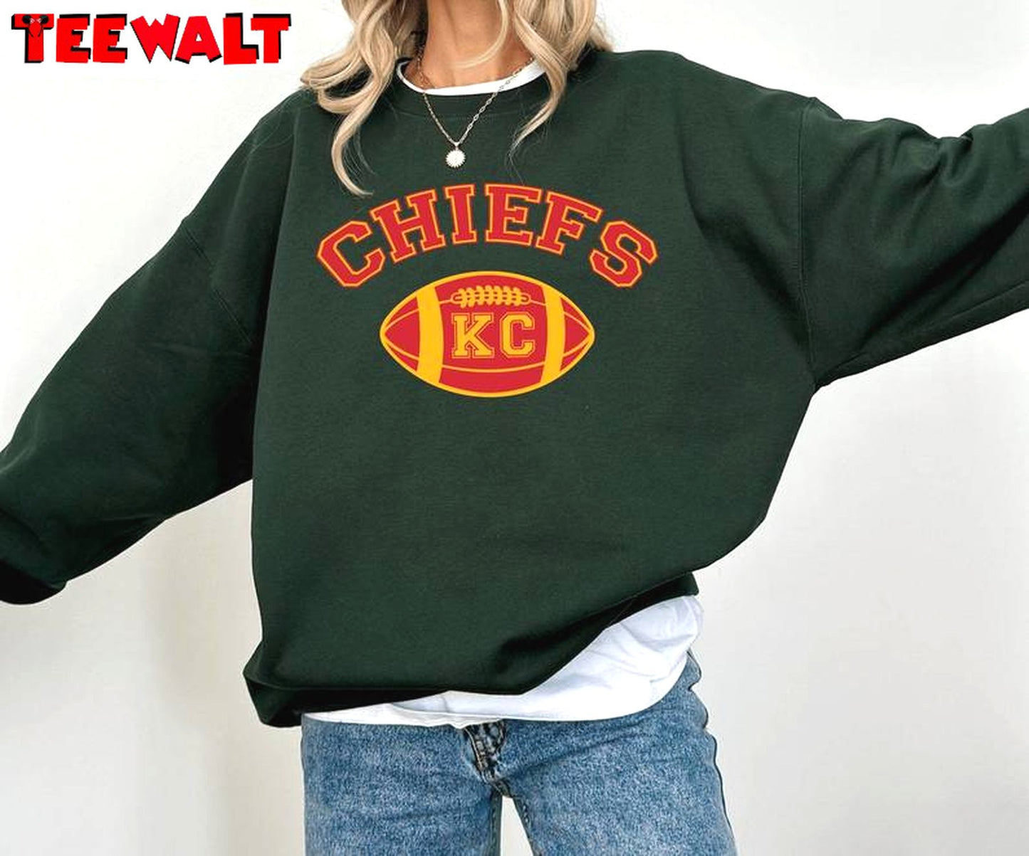 Kansas City Football Crewneck Sweatshirt, Hoodie Chief Shirt, For Family