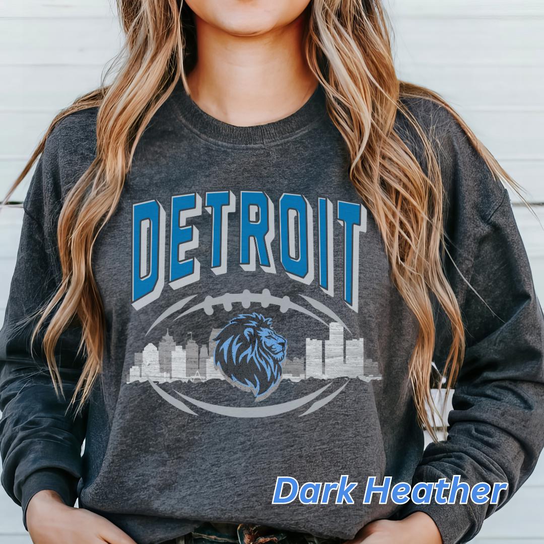 Detroit Lions Crewneck Sweatshirt Game Day Fan Apparel