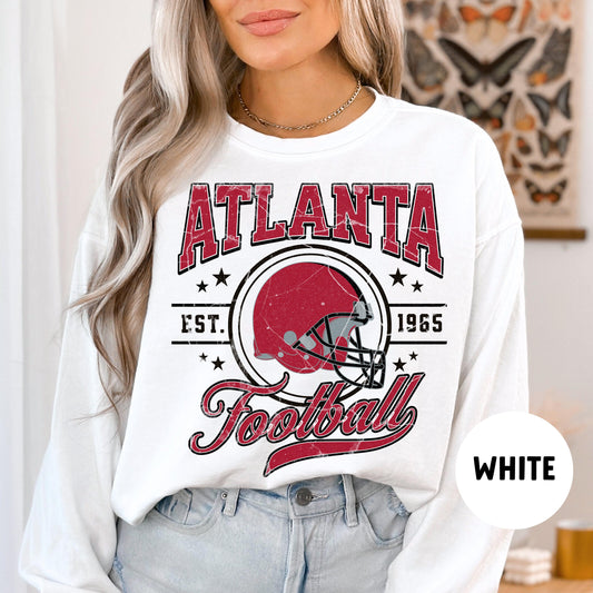 Vintage Atlanta Football Sweatshirt - Comfort Colors Crewneck, Falcons Fans