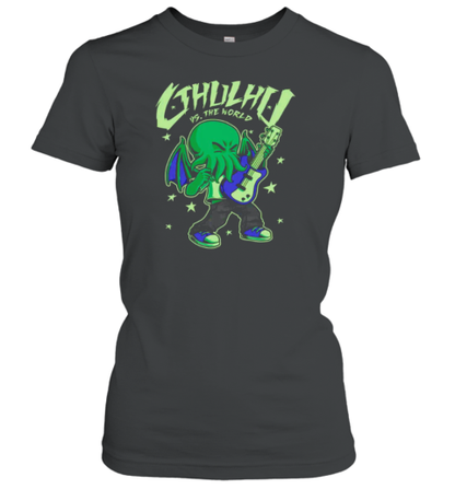 Cthulhu Vs The World Cthulhu Guitar Comic T-Shirt