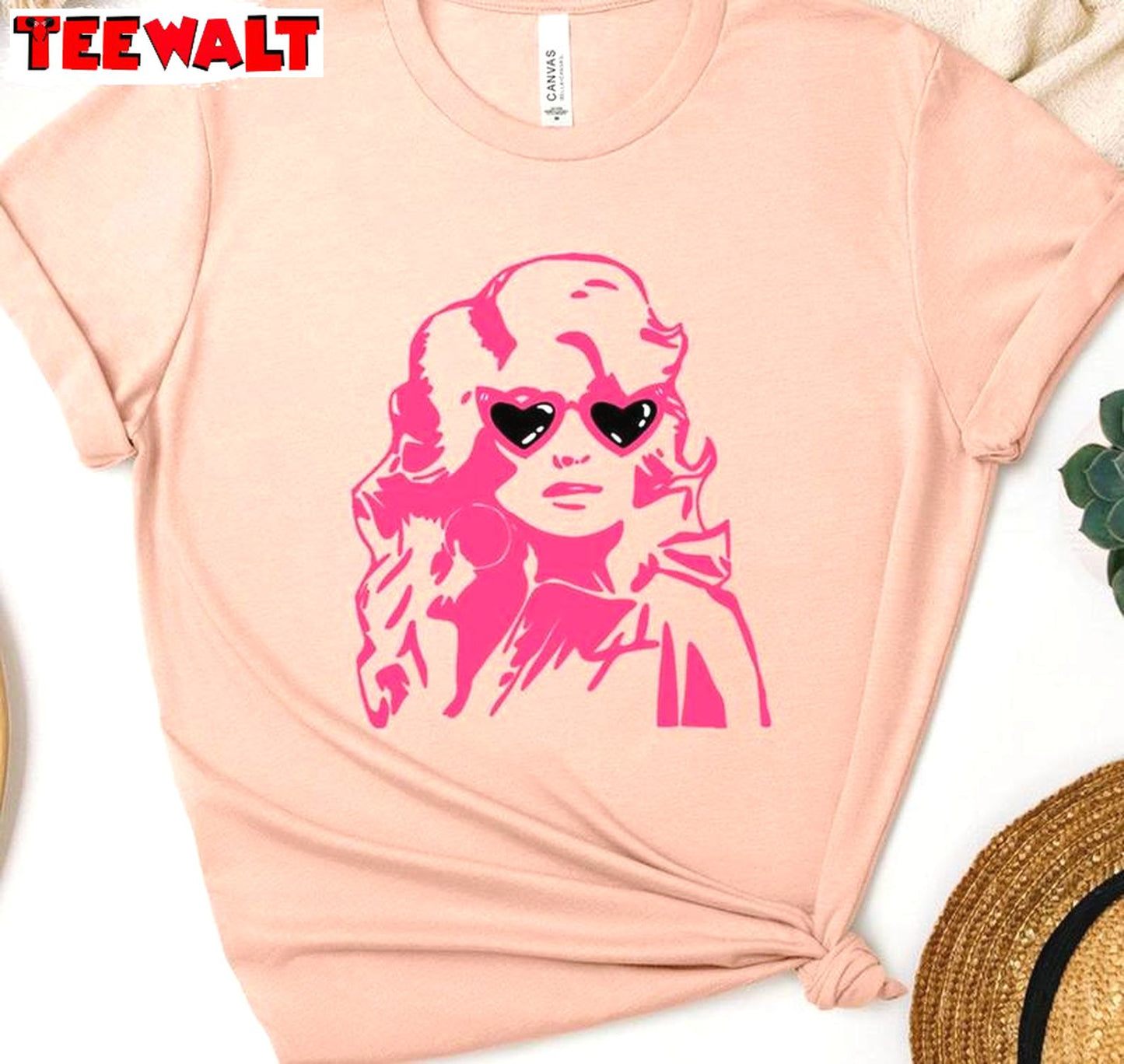 Dolly Hearts Sunglasses Unisex Hoodie, Comfort Dolly Parton Shirt Long Sleeve