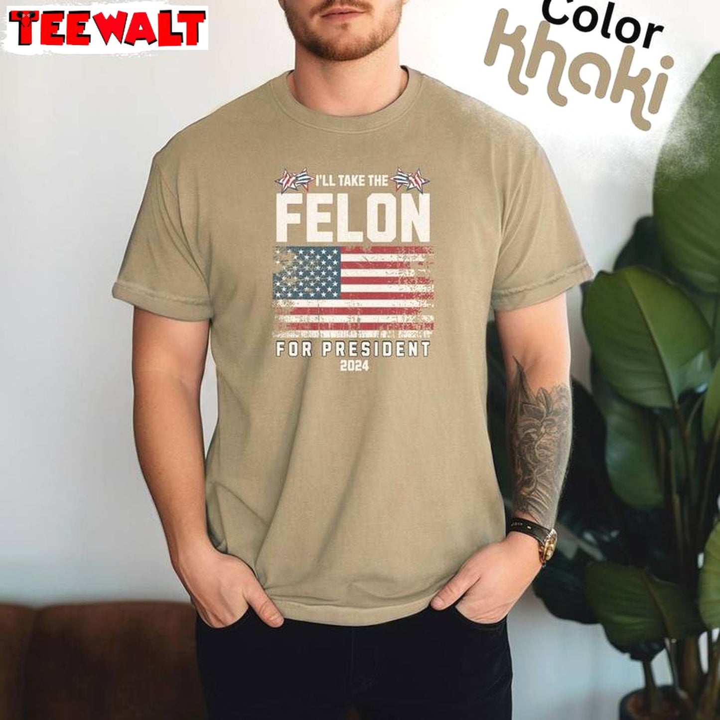 I'm Voting For The Felon Inspired Shirt, Cool Design Anti Government Crewneck