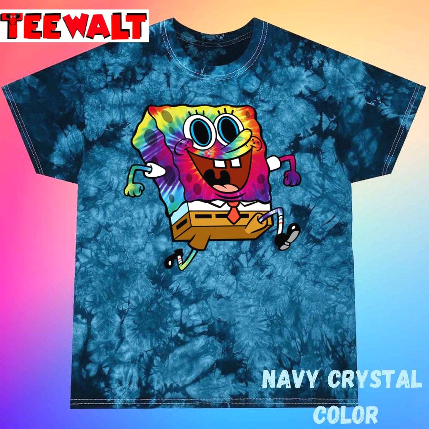 Trippy Spongebob Unisex Tie Dye T-Shirt