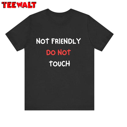 Unique Not Friendly Do Not Touch Shirt, Funny Statement Sweater Hoodie