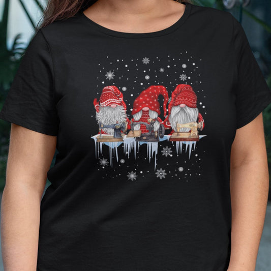 Gnome Sewing Shirt Merry Christmas